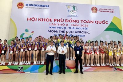 Đoàn vận động viên của ngành giáo dục  giành được nhiều huy chương tại Hội khỏe Phù Đổng toàn quốc