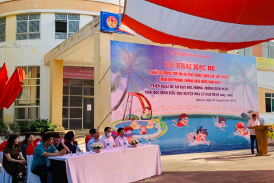 Huyện Hoa Lư  tổ chức Khai mạc hè, Ngày Olympic trẻ em và Phát động toàn dân tập luyện môn bơi phòng, chống đuối nước năm 2023, triển khai Đề án dạy bơi cho học sinh tiểu học giai đoạn 2023 – 2025