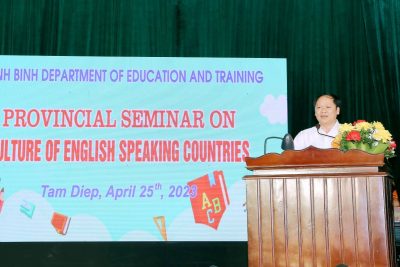 Trường THCS Quang Trung – Thành phố Tam Điệp tổ chức thành công  chuyên đề ngoại khóa Tiếng Anh cấp tỉnh: “Culture of English Speaking Countries”