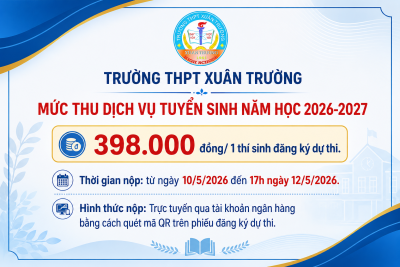 Thông báo công khai mức thu dịch vụ tuyển sinh lớp 10 năm học 2026-2027